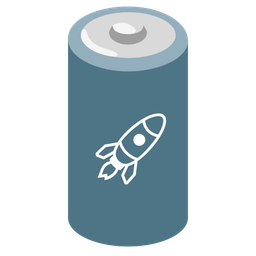 rocket and battery