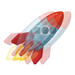 rocket and beating heart