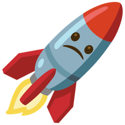 rocket and confused face
