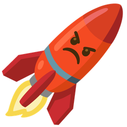 rocket and enraged face