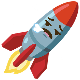 rocket and face exhaling