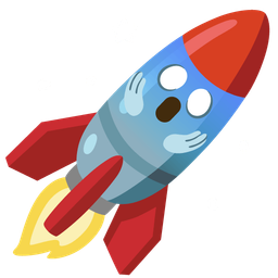 rocket and face screaming in fear