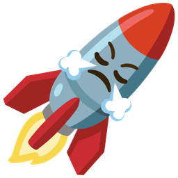 rocket and face with steam from nose