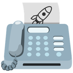 rocket and fax machine