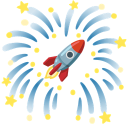 rocket and fireworks