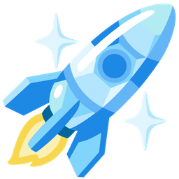 rocket and gem stone