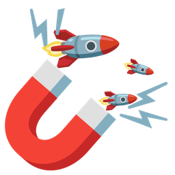 rocket and magnet