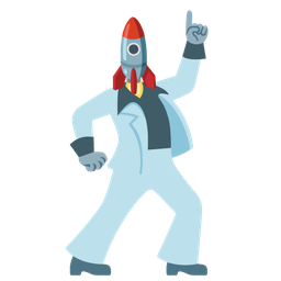 rocket and mirror ball