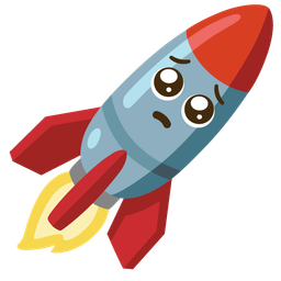 rocket and pleading face