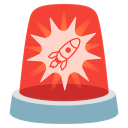 rocket and police car light