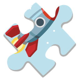rocket and puzzle piece