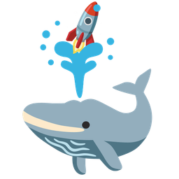 rocket and spouting whale