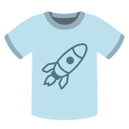 rocket and t-shirt