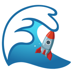 rocket and water wave