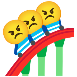 roller coaster and angry face
