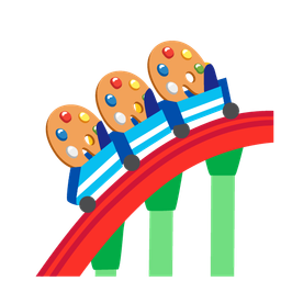 roller coaster and artist palette