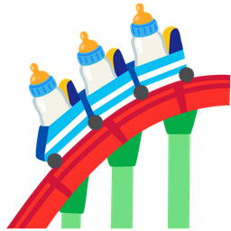 roller coaster and baby bottle