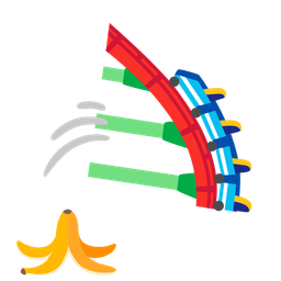 roller coaster and banana