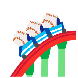 roller coaster and baseball