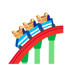 roller coaster and basket