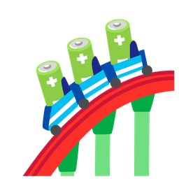 roller coaster and battery