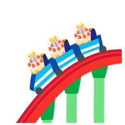 roller coaster and birthday cake