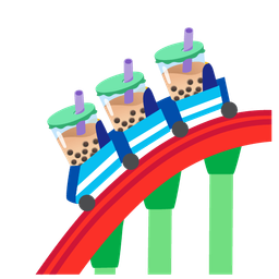 roller coaster and bubble tea