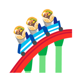 roller coaster and burrito