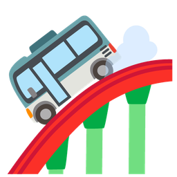roller coaster and bus