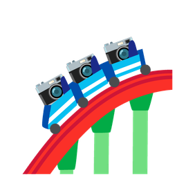 roller coaster and camera