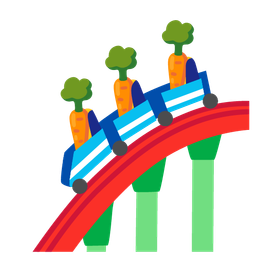 roller coaster and carrot