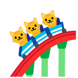 roller coaster and cat face