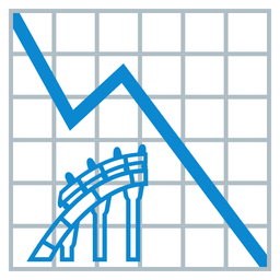 roller coaster and chart decreasing