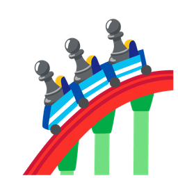 roller coaster and chess pawn