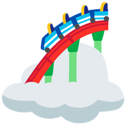 roller coaster and cloud