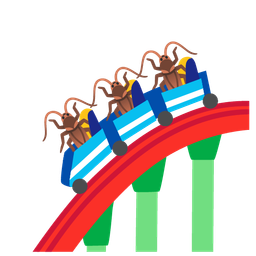 roller coaster and cockroach
