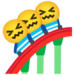 roller coaster and confounded face