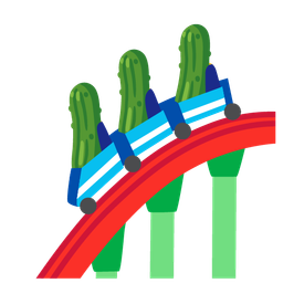 roller coaster and cucumber