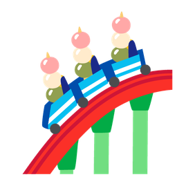 roller coaster and dango