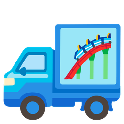 roller coaster and delivery truck
