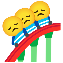 roller coaster and disappointed face