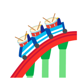 roller coaster and drum