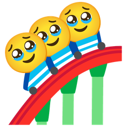 roller coaster and face holding back tears