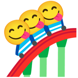 Roller coaster and Face savoring food