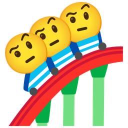 roller coaster and face with raised eyebrow