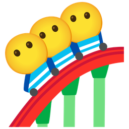 roller coaster and face without mouth