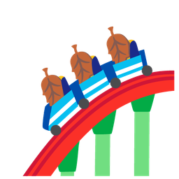 roller coaster and fallen leaf