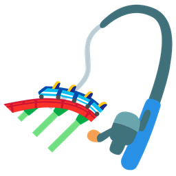 roller coaster and fishing pole