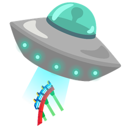 roller coaster and flying saucer