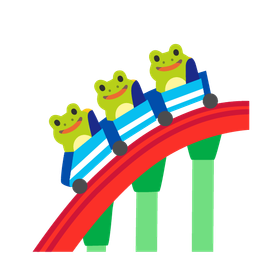 roller coaster and frog